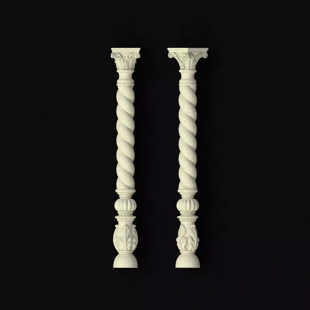 baluster two columns 3D model_0