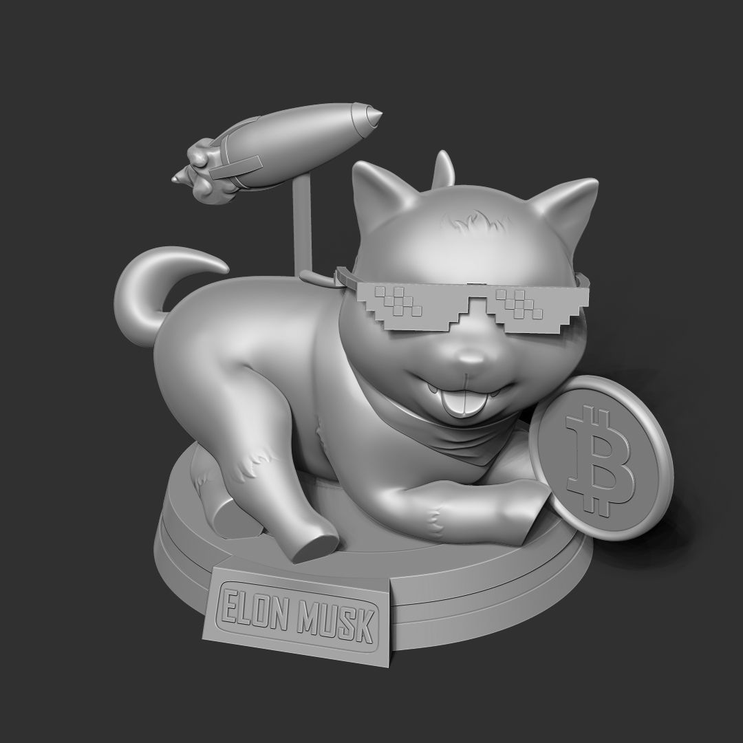 Shiba Inu coin 3D print model_15