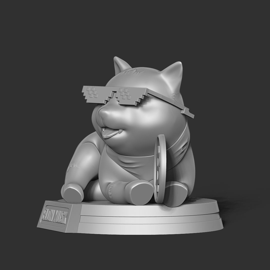 Shiba Inu coin 3D print model_9