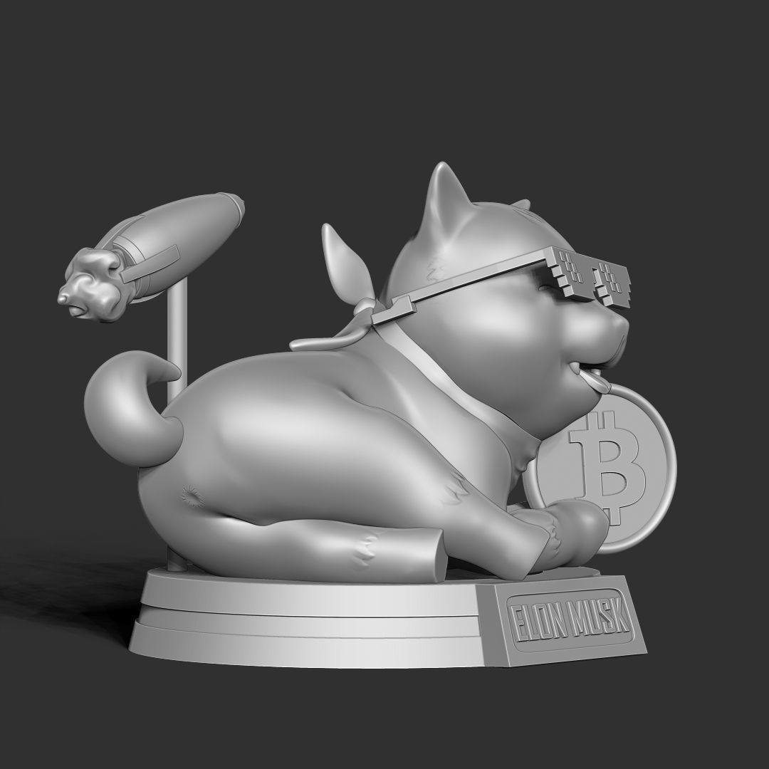 Shiba Inu coin 3D print model_11
