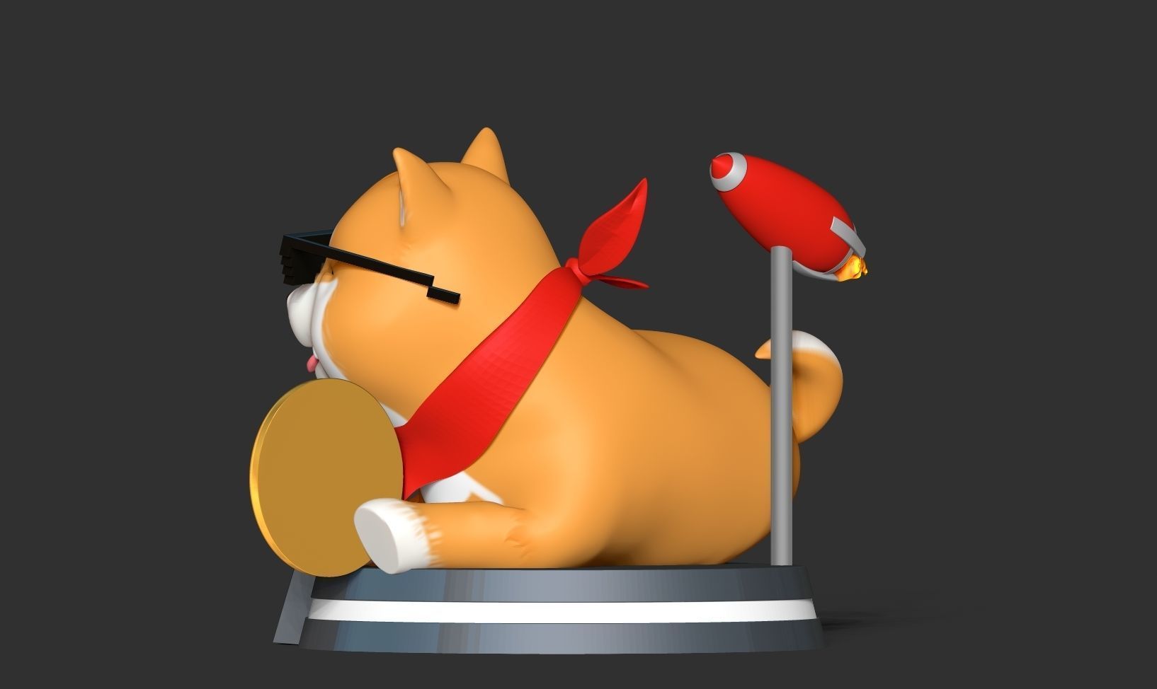 Shiba Inu coin 3D print model_18