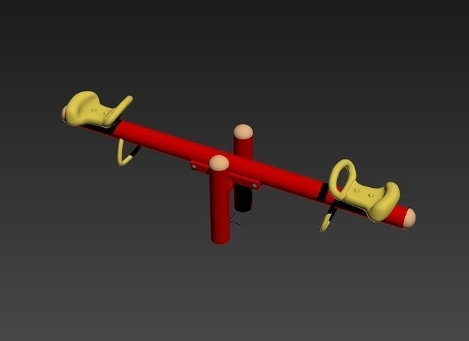 seesaw double children play game Free 3D model