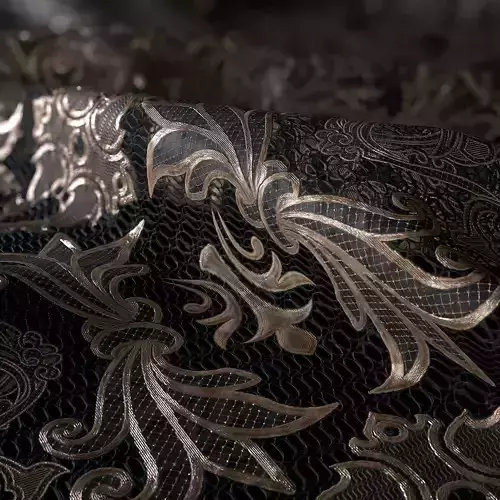Lace Embroidery 01 - 4K - PBR - PNG - SBSAR - 3 Colors Texture