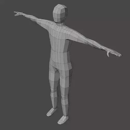 Low Poly Human Base Mesh Free Free low-poly 3D model