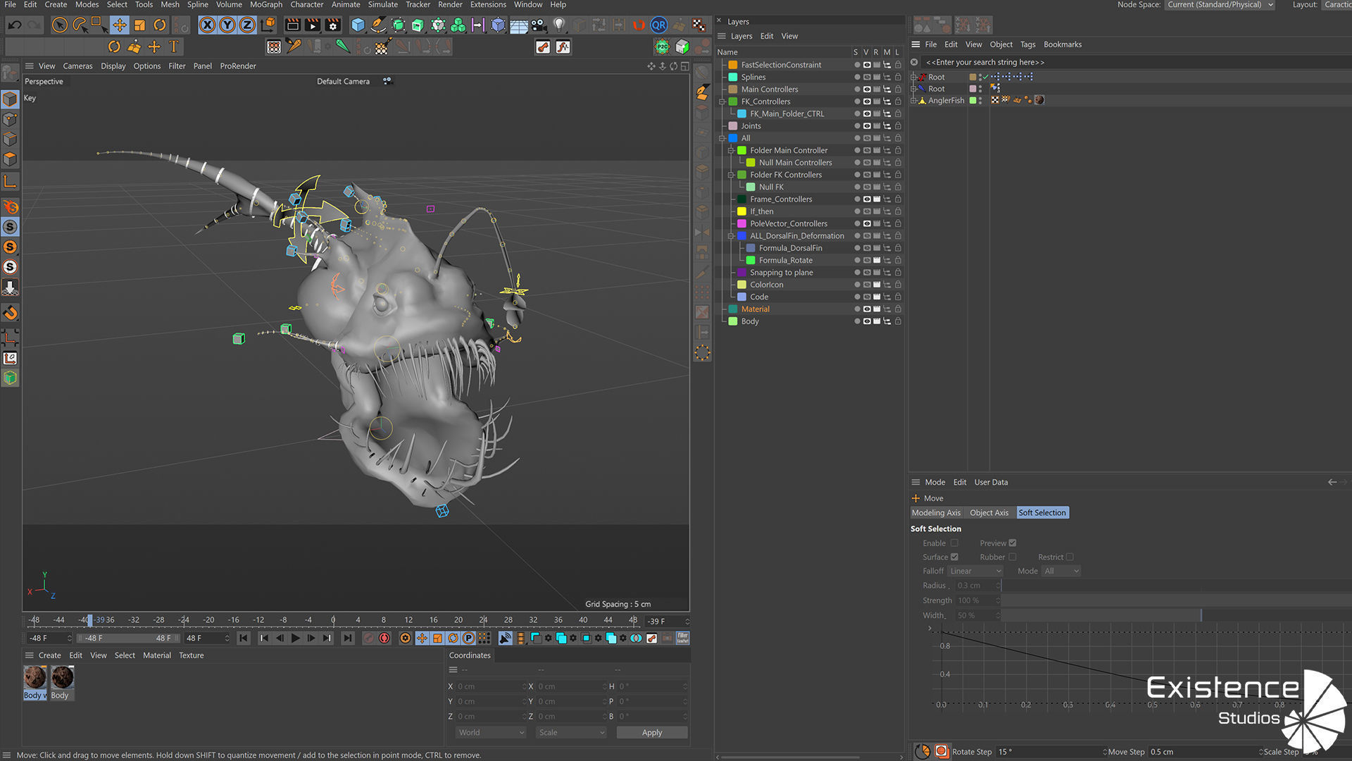 Fish low poly model - Anglerfish - ocean horror - monster fish 5 Low-poly 3D model_9