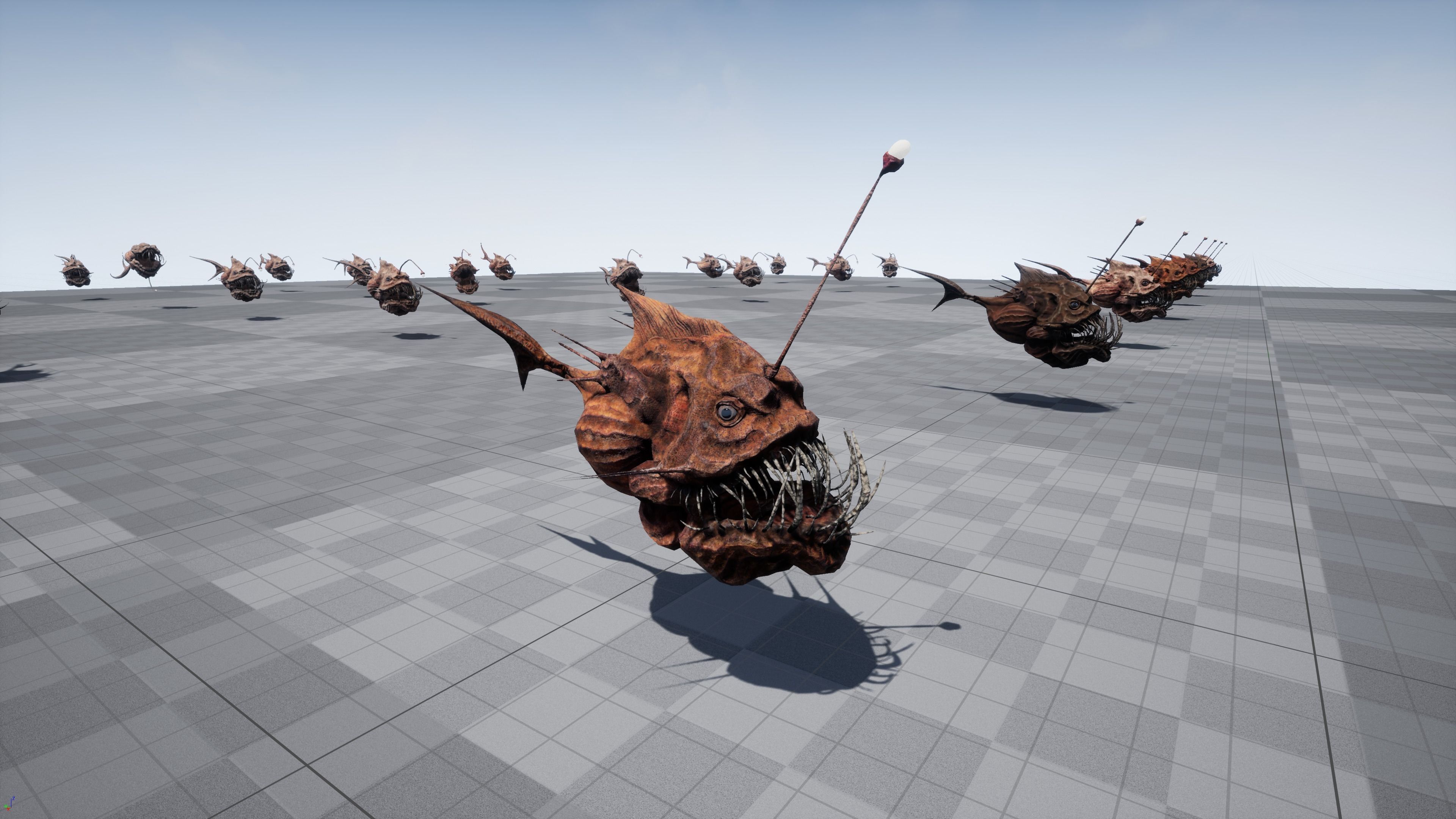 Fish low poly model - Anglerfish - ocean horror - monster fish 5 Low-poly 3D model_14