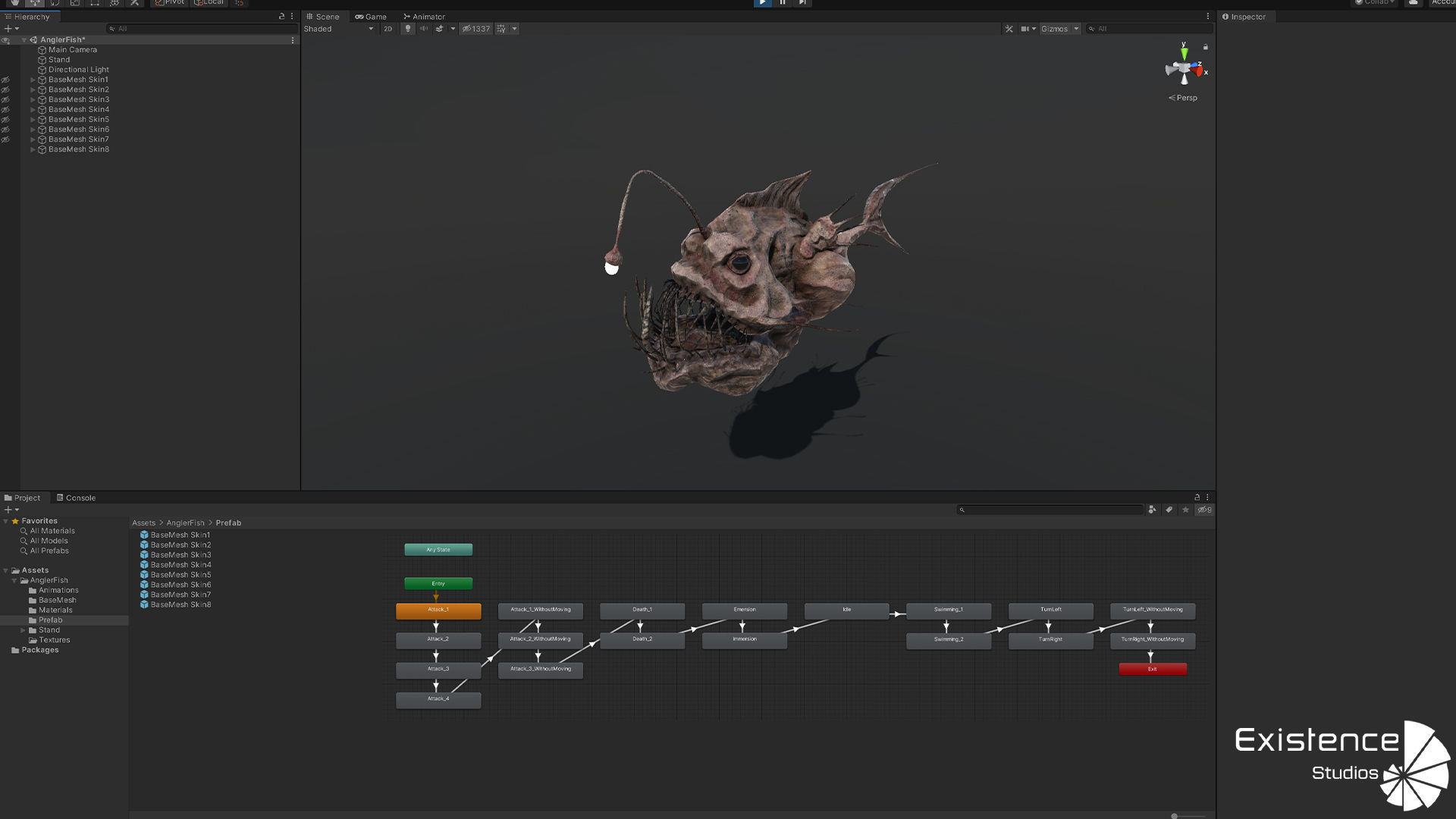 Fish low poly model - Anglerfish - ocean horror - monster fish 5 Low-poly 3D model_8