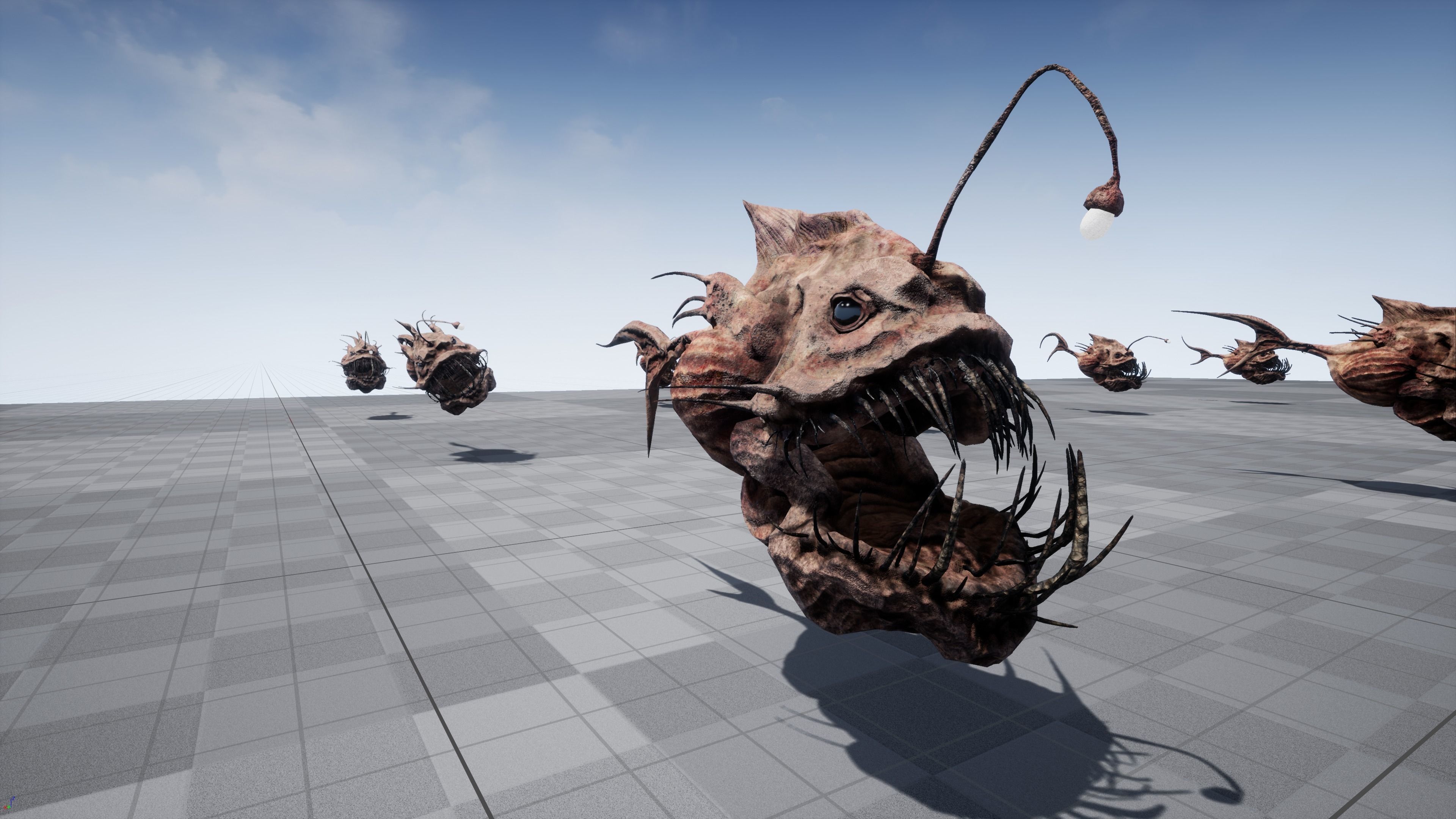 Fish low poly model - Anglerfish - ocean horror - monster fish 5 Low-poly 3D model_18