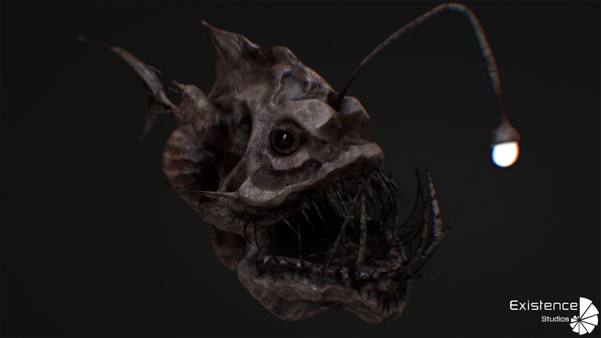 Fish low poly model - Anglerfish - ocean horror - monster fish 5 Low-poly 3D model_5