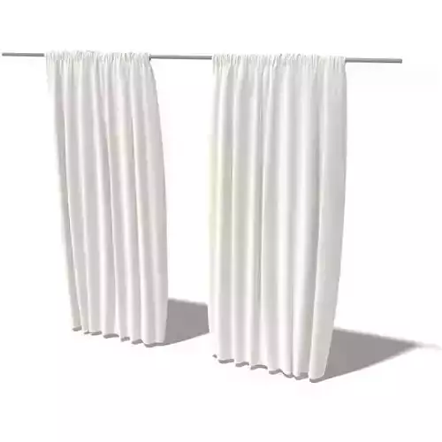 White Rippled Curtains