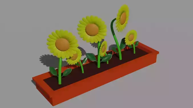 sunflower flower pot with sunflowers in it