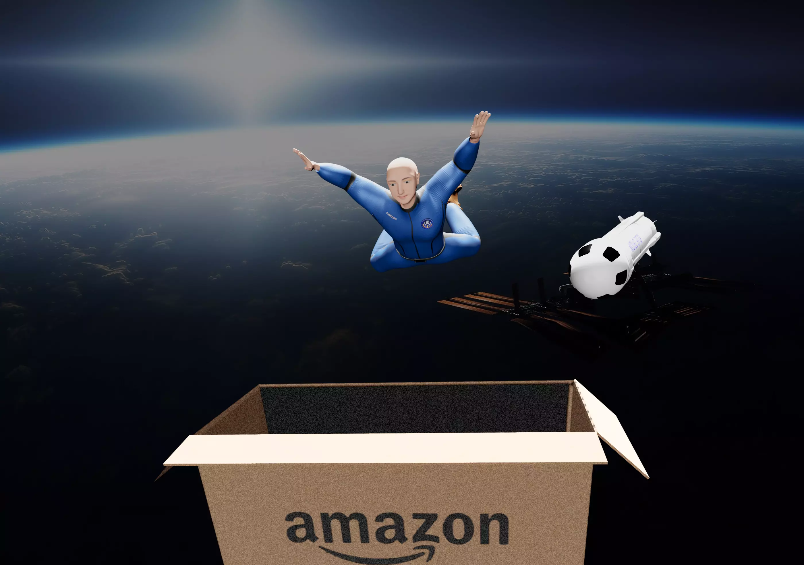 Jeff Bezos Free low-poly 3D model