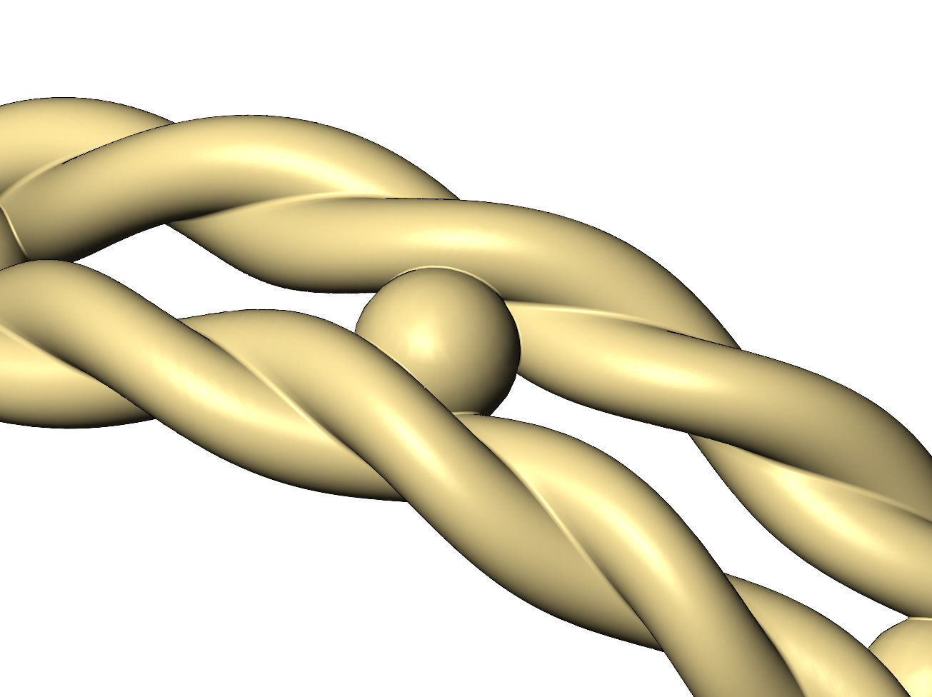 Beaded double braided rope stacker band US sizes 5to9 3D print model_8