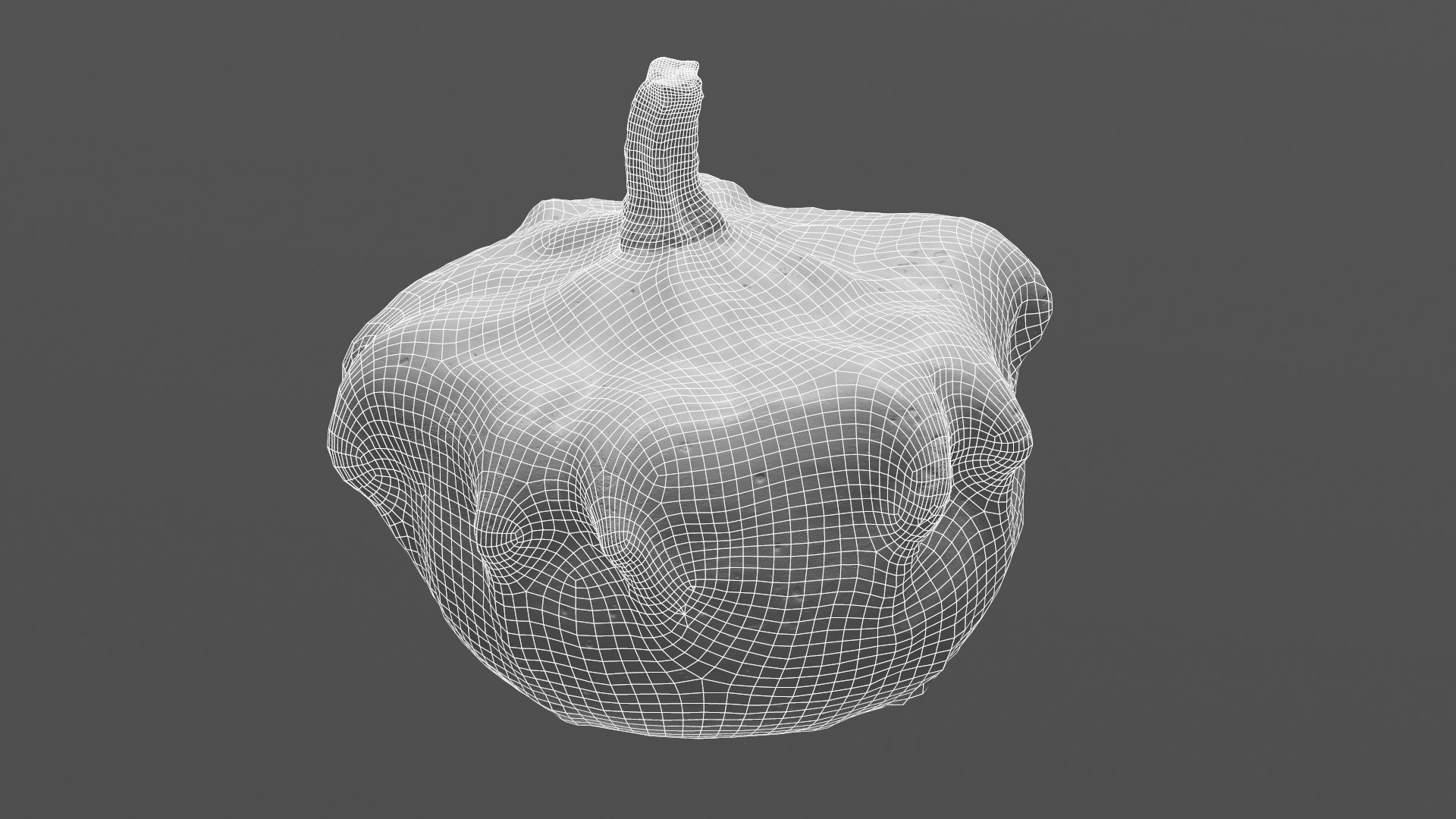 Pumkin Scan Low-poly 3D model_17