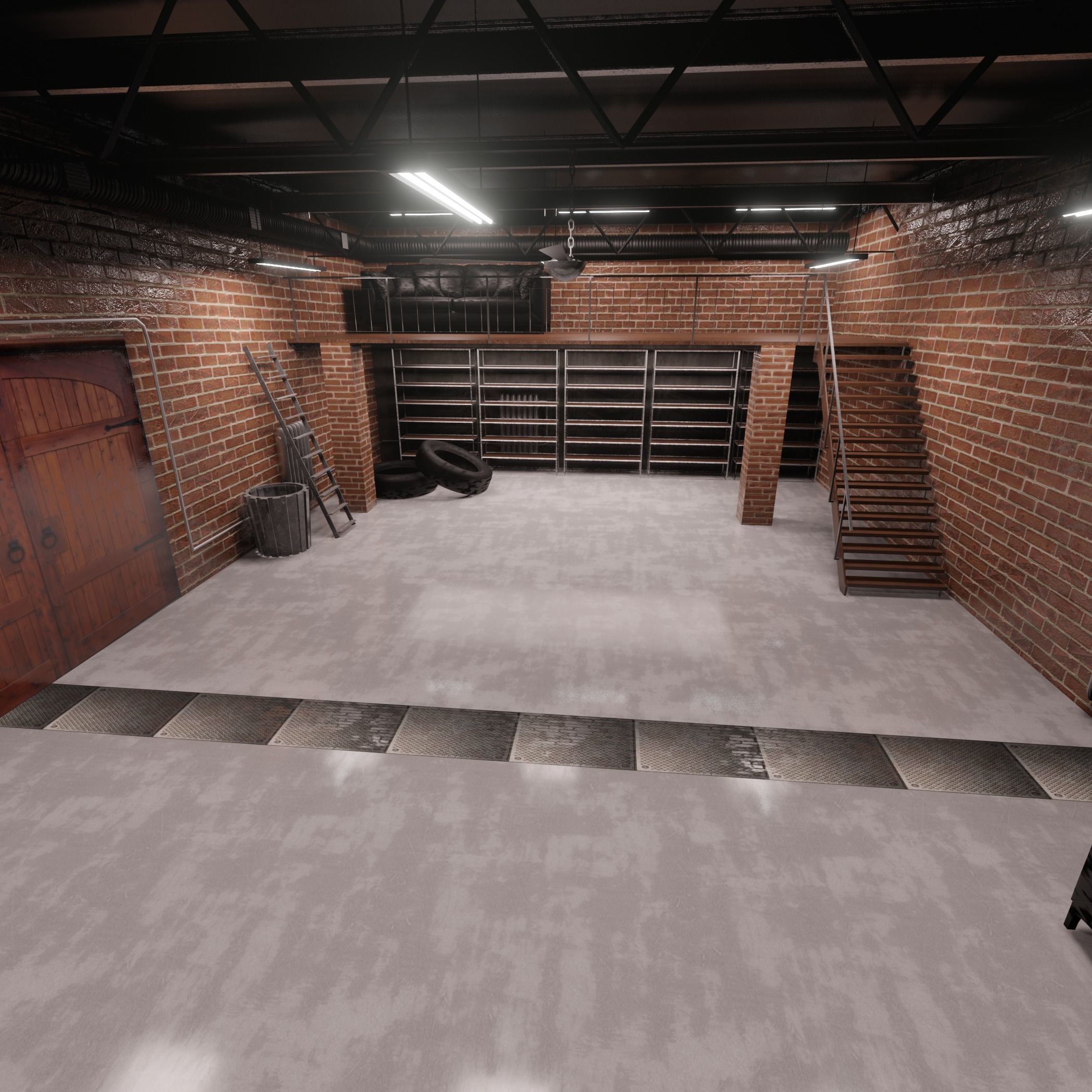 Warehouse loft 3D model_3