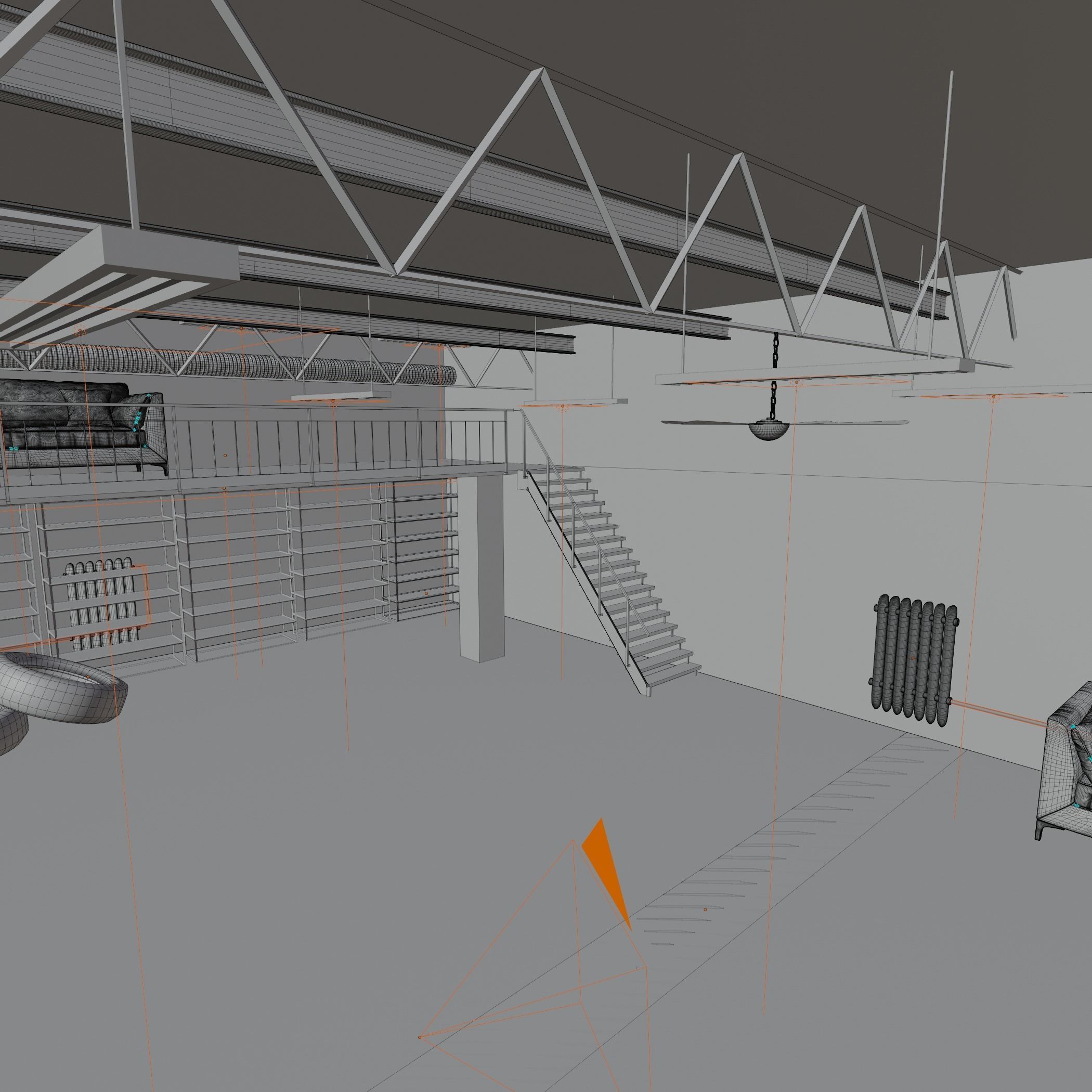 Warehouse loft 3D model_6