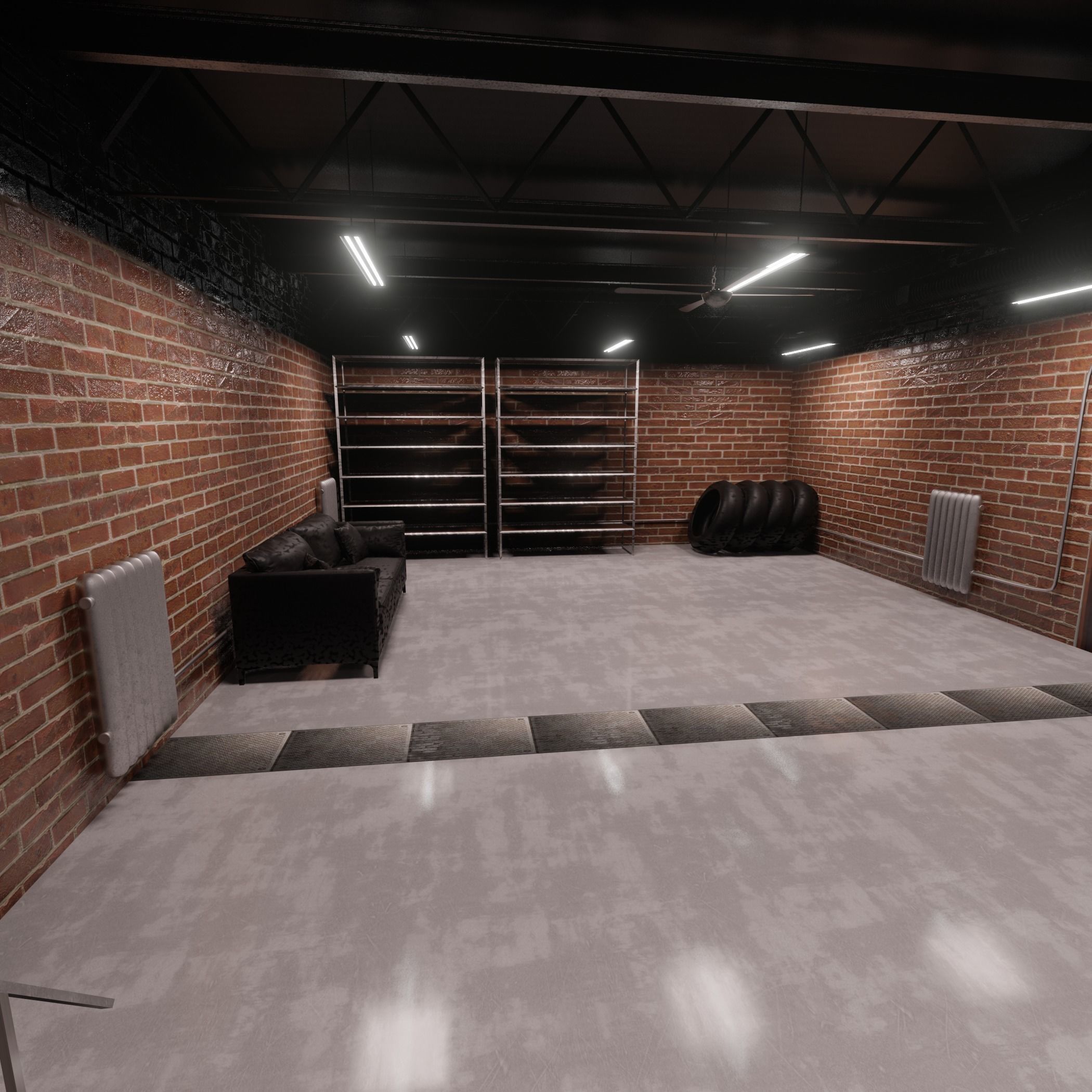 Warehouse loft 3D model_1