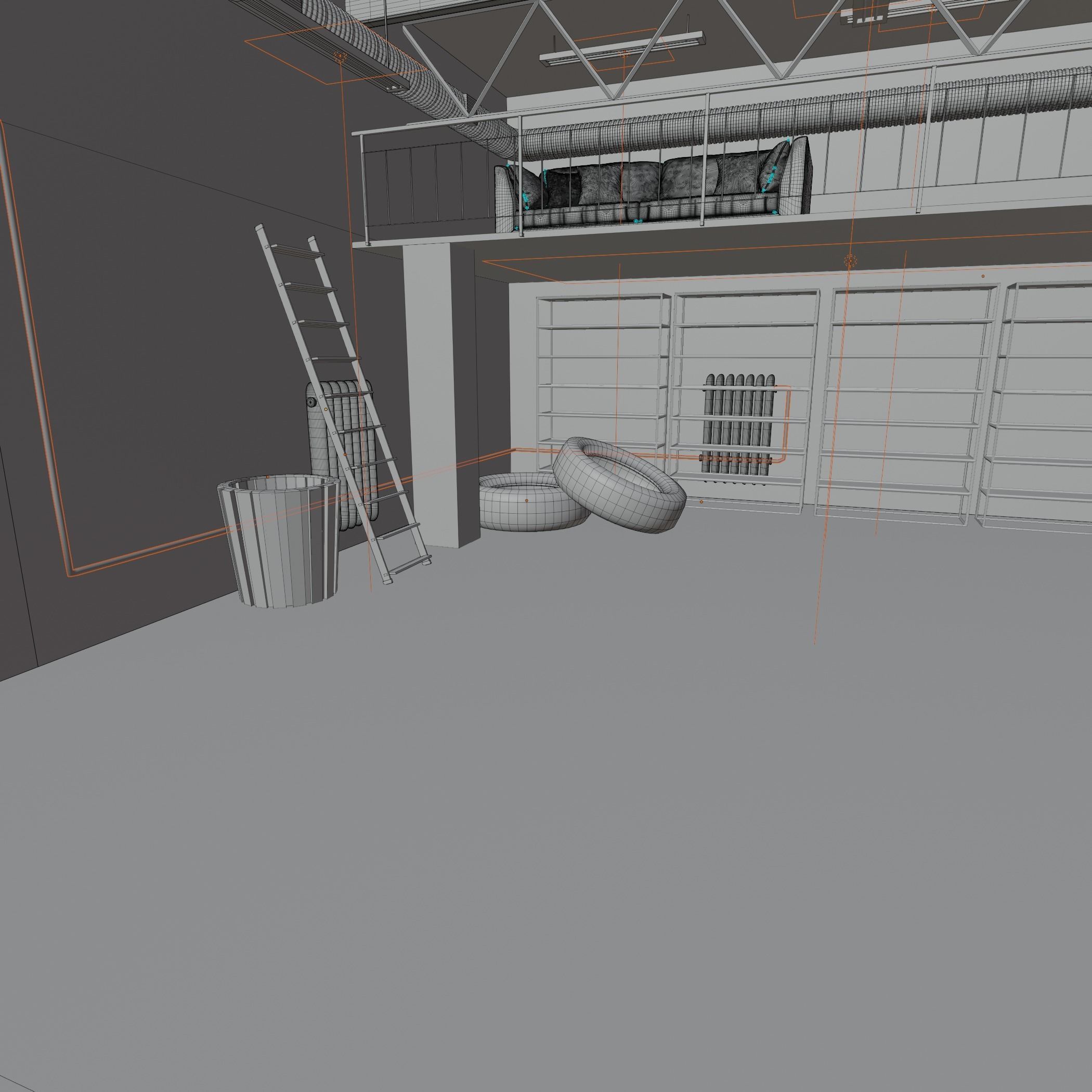 Warehouse loft 3D model_5