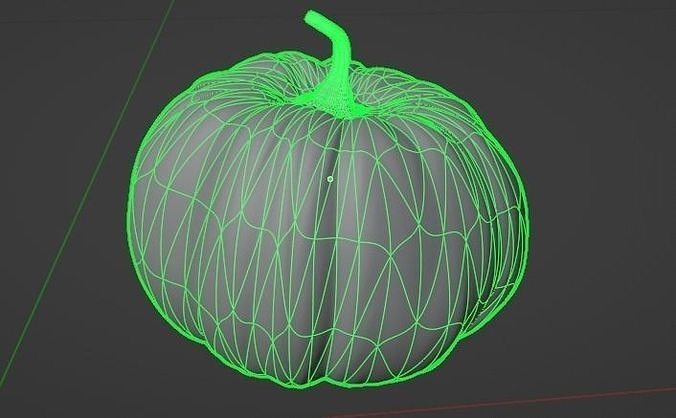 Vegetables in paper bag Low-poly 3D model 6