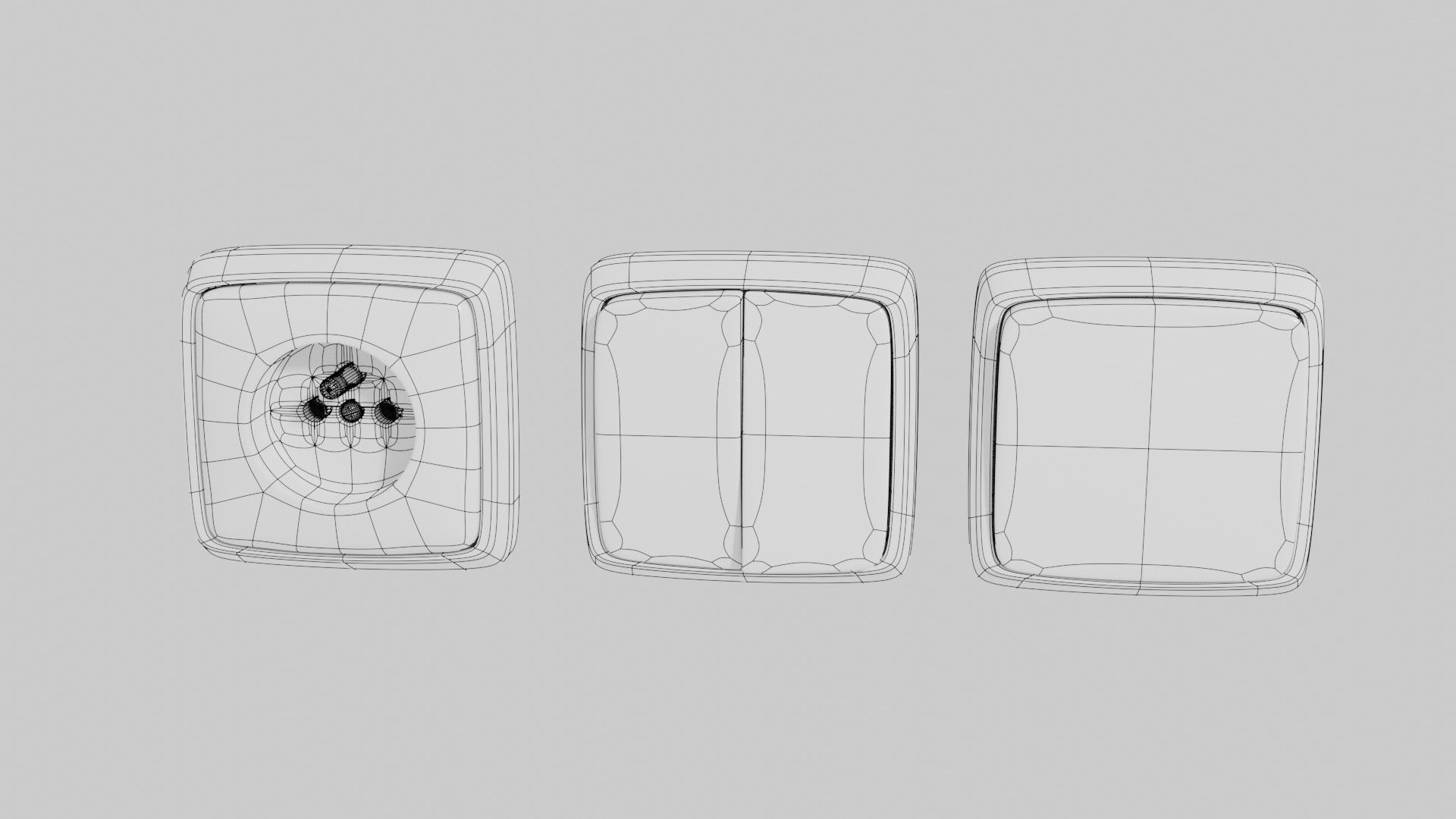 Light switches and electric outlet 3D model_6