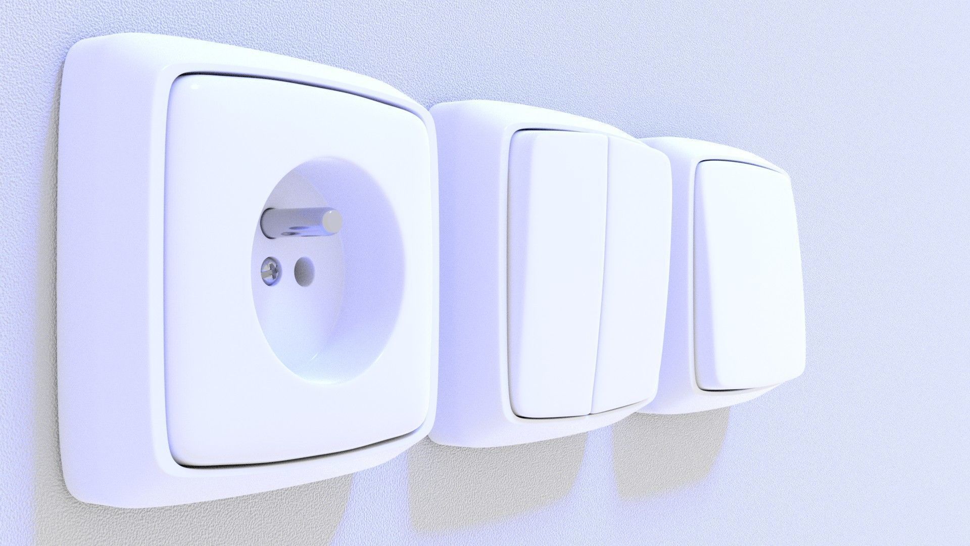 Light switches and electric outlet 3D model_4