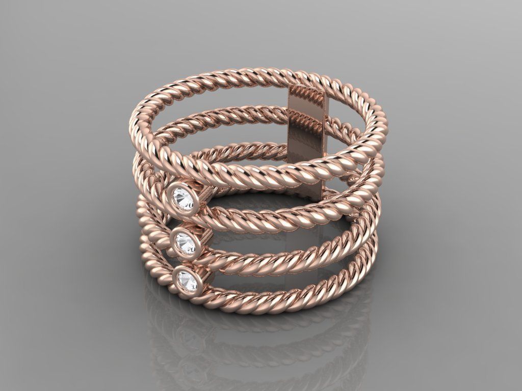 36 Italian Rings 3dm stl and renders 3D print model_15