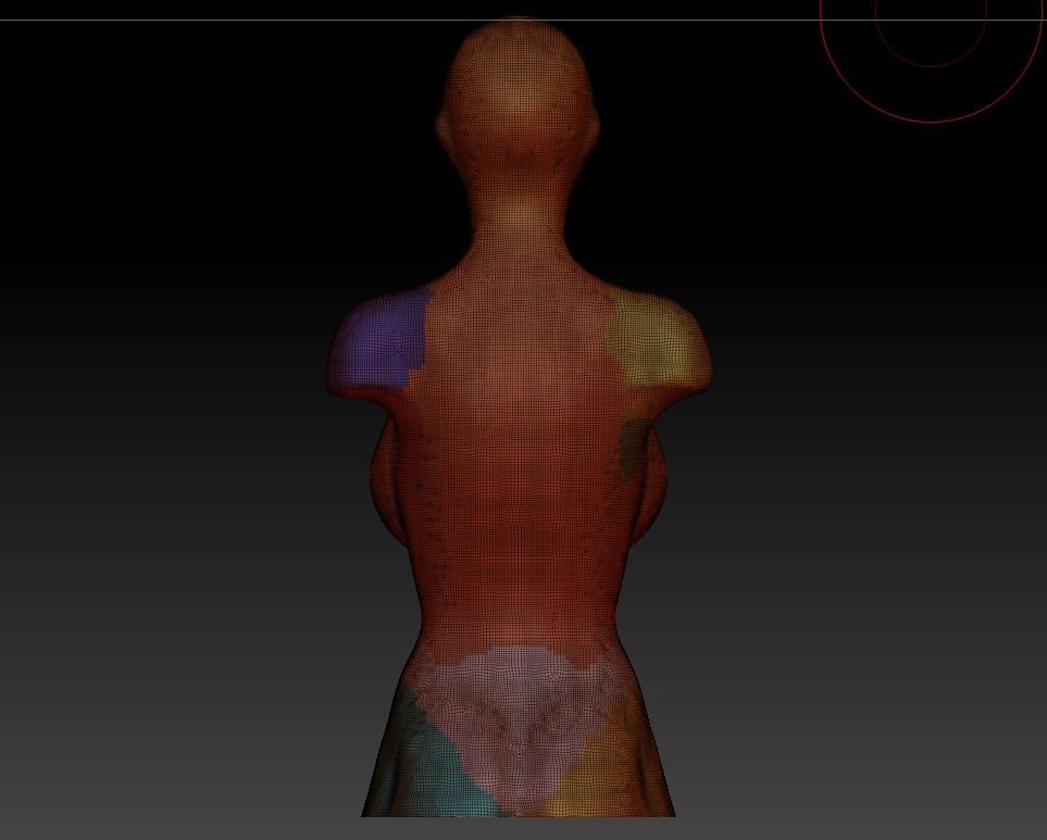 Female body art model download 3D large chest female model 3D print model_7