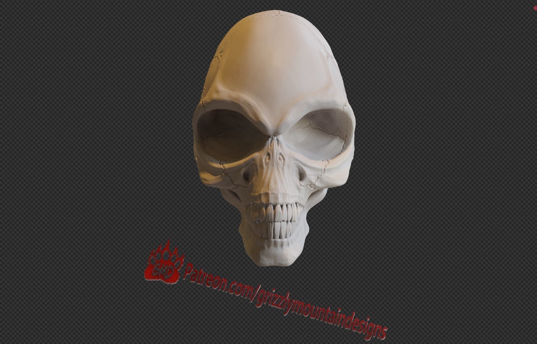 alien Crystal Skull From Indiana Jones ready to print 3D print model_3