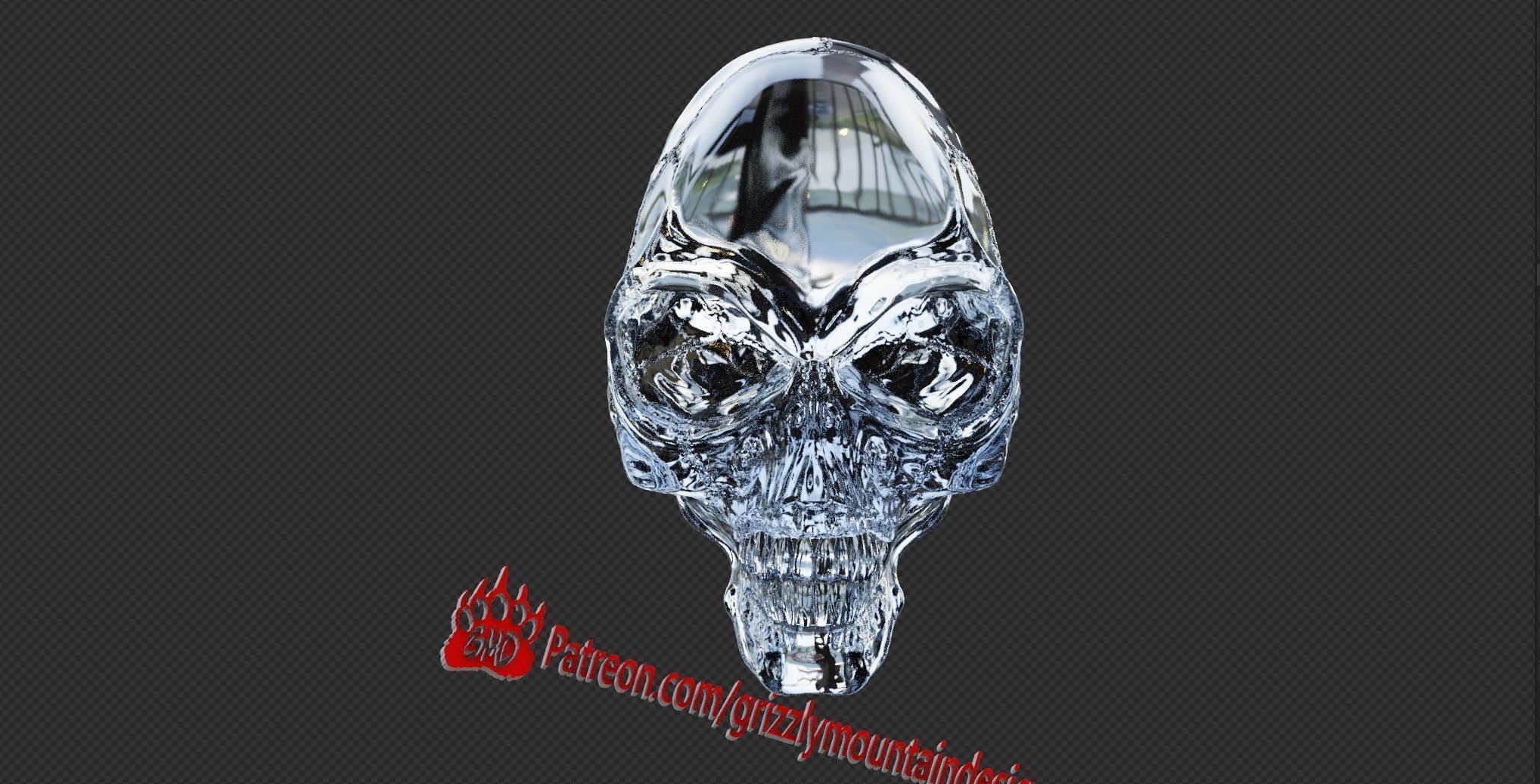 alien Crystal Skull From Indiana Jones ready to print 3D print model_4