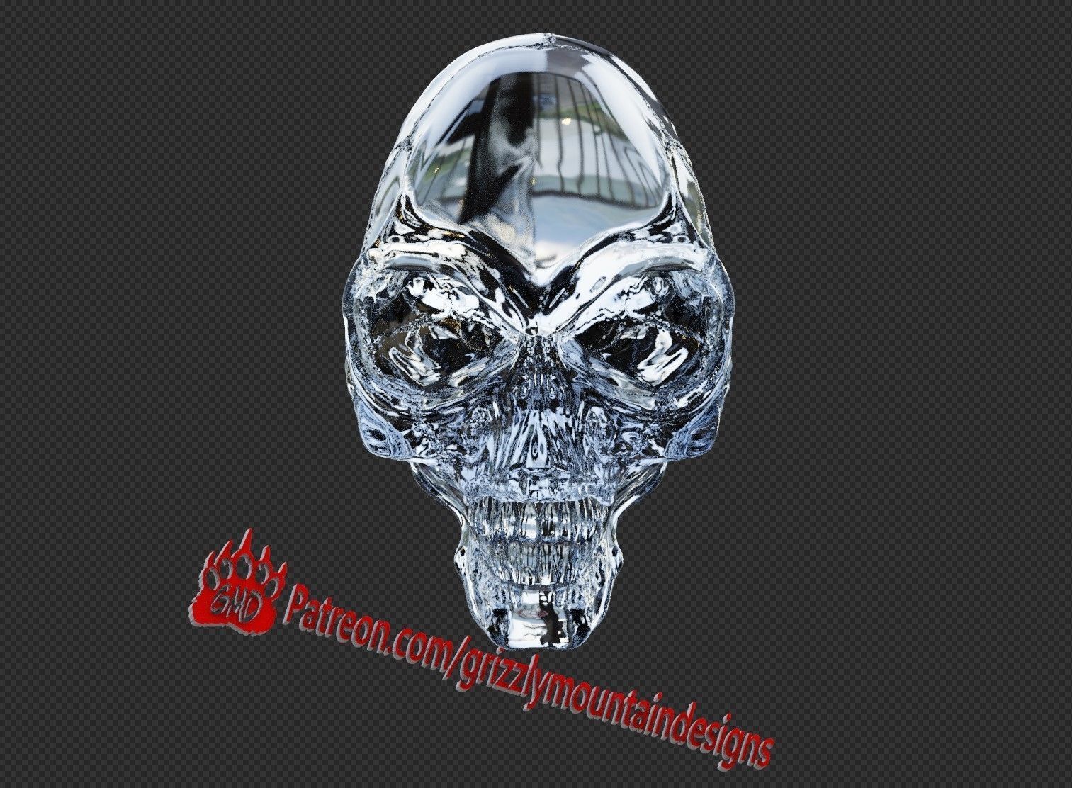 alien Crystal Skull From Indiana Jones ready to print 3D print model_9