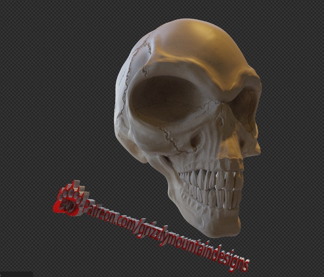 alien Crystal Skull From Indiana Jones ready to print 3D print model_2