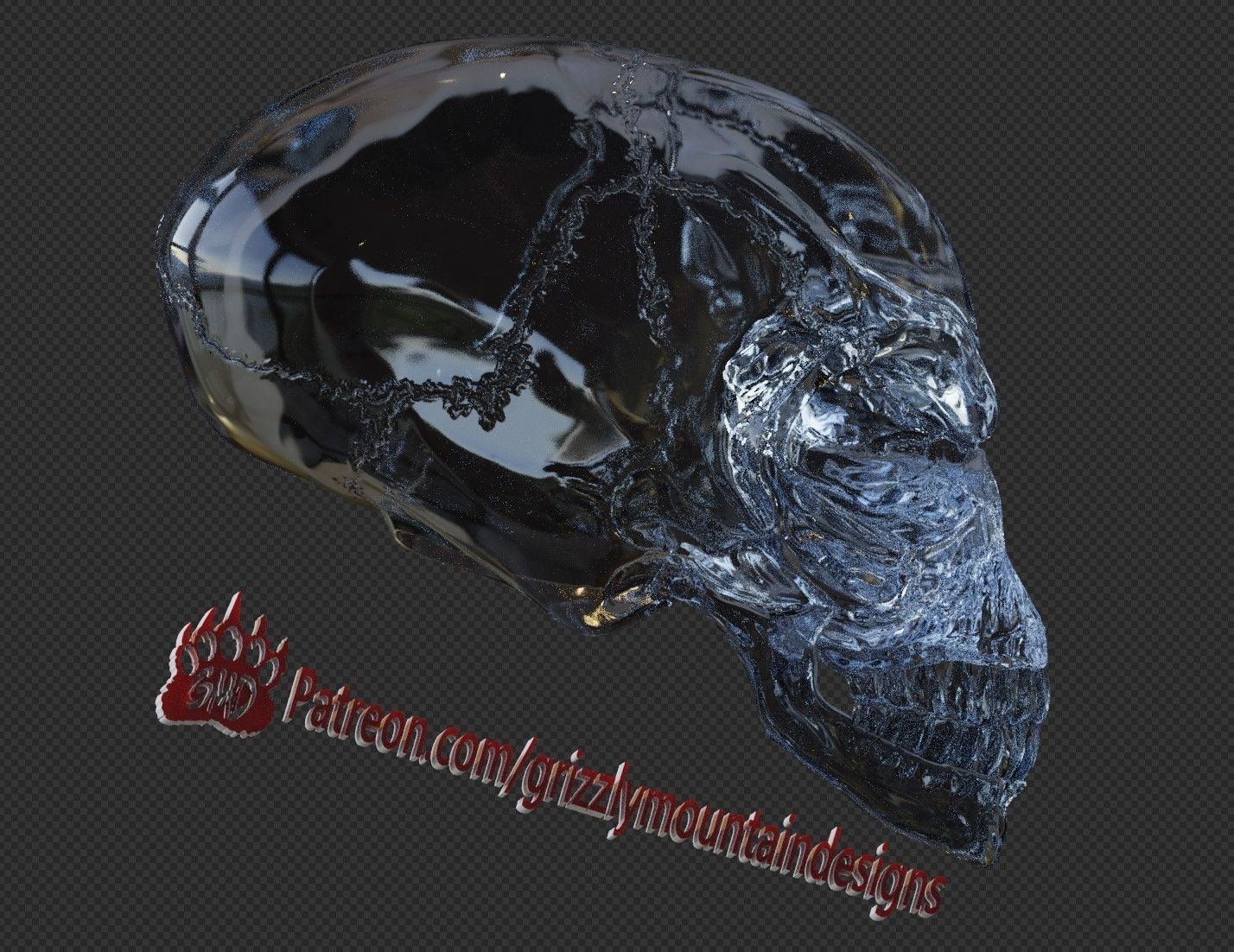 alien Crystal Skull From Indiana Jones ready to print 3D print model_1