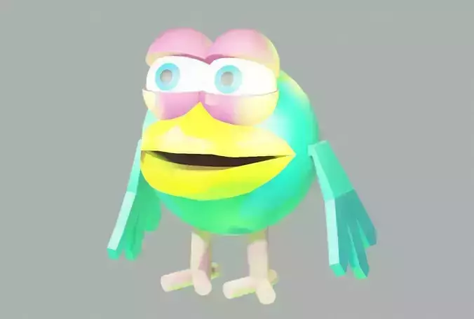 Kar-Karych cartoon bird with glasses