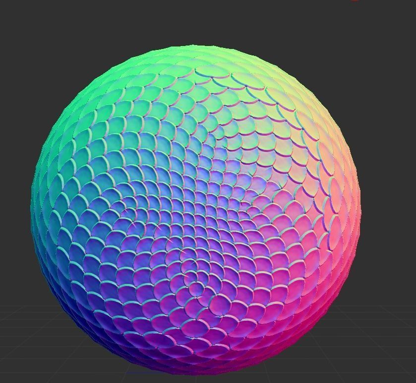 Scale ball STL format download 3d dragon scale ball download 3D print model_2