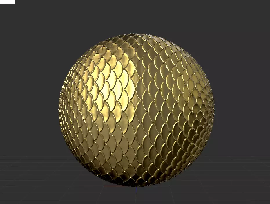 Scale ball STL format download 3d dragon scale ball download 3D print model_0