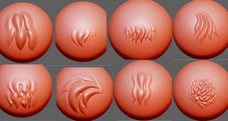 Eight animal hair ZBrush brushes downloads including BMP format 3D print model_0