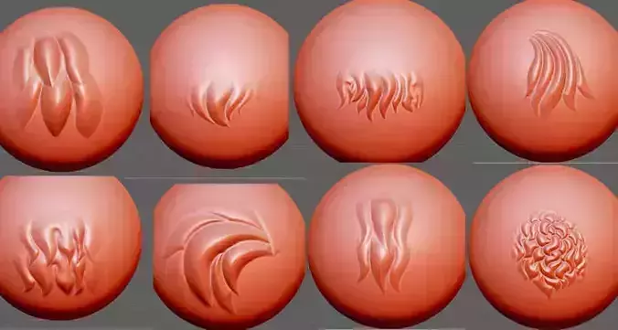 Eight animal hair ZBrush brushes downloads  including BMP format 3D print model