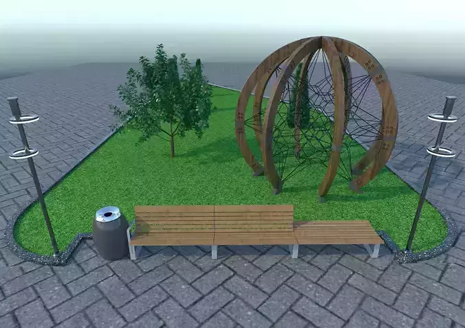 Model Skameyki I rastenie