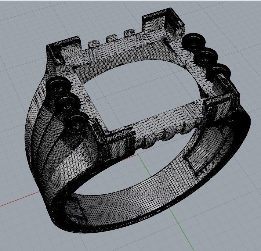 mens ring with black onyx Two different options 3D print model_8