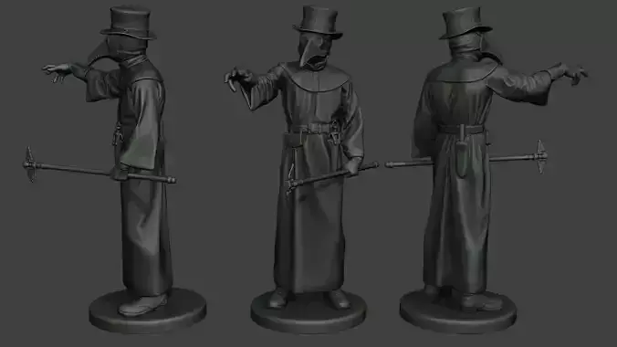 Hans Plague Doctor PDS003 3D print model