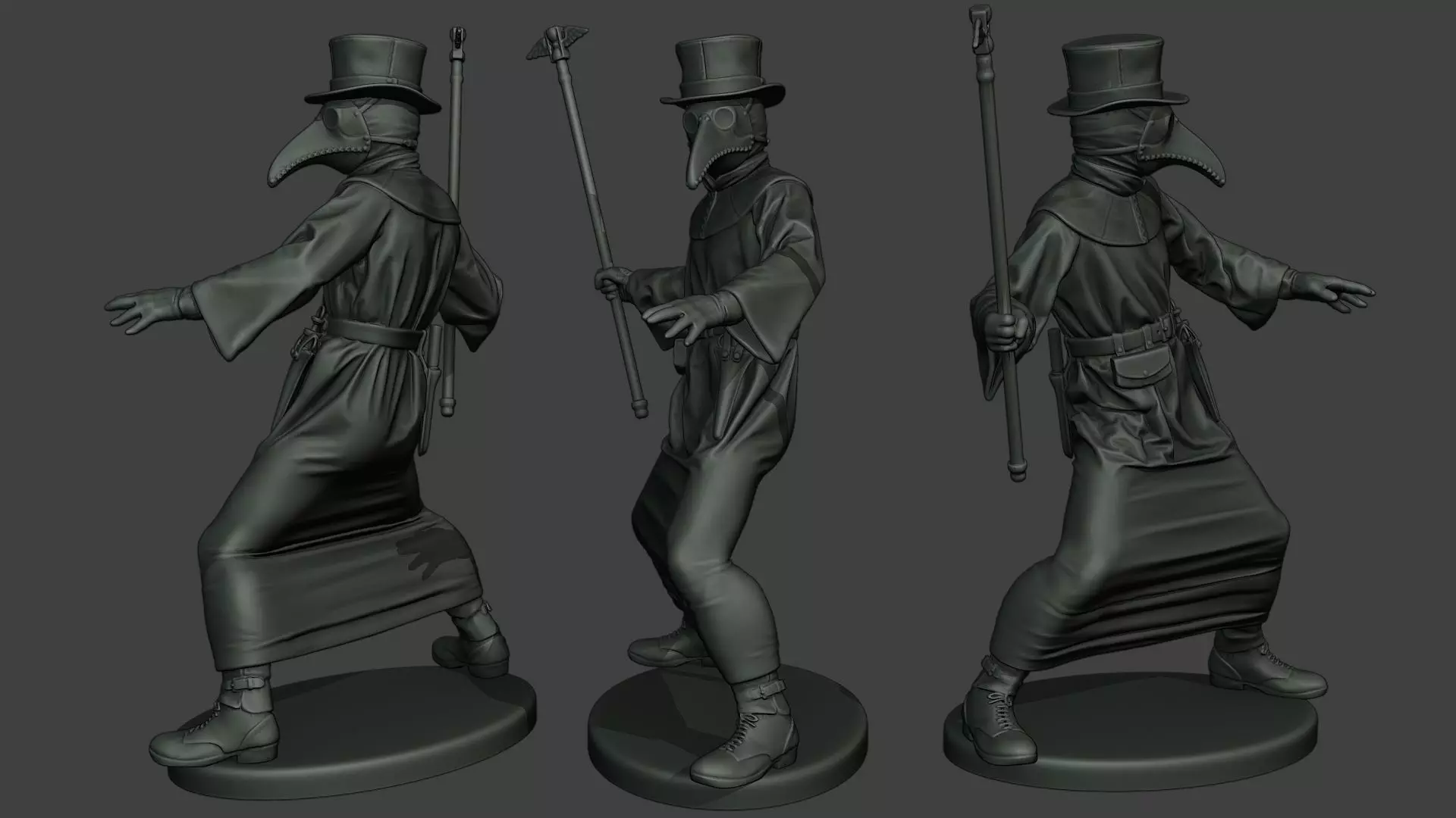 Hans Plague Doctor PDS006 3D print model_0