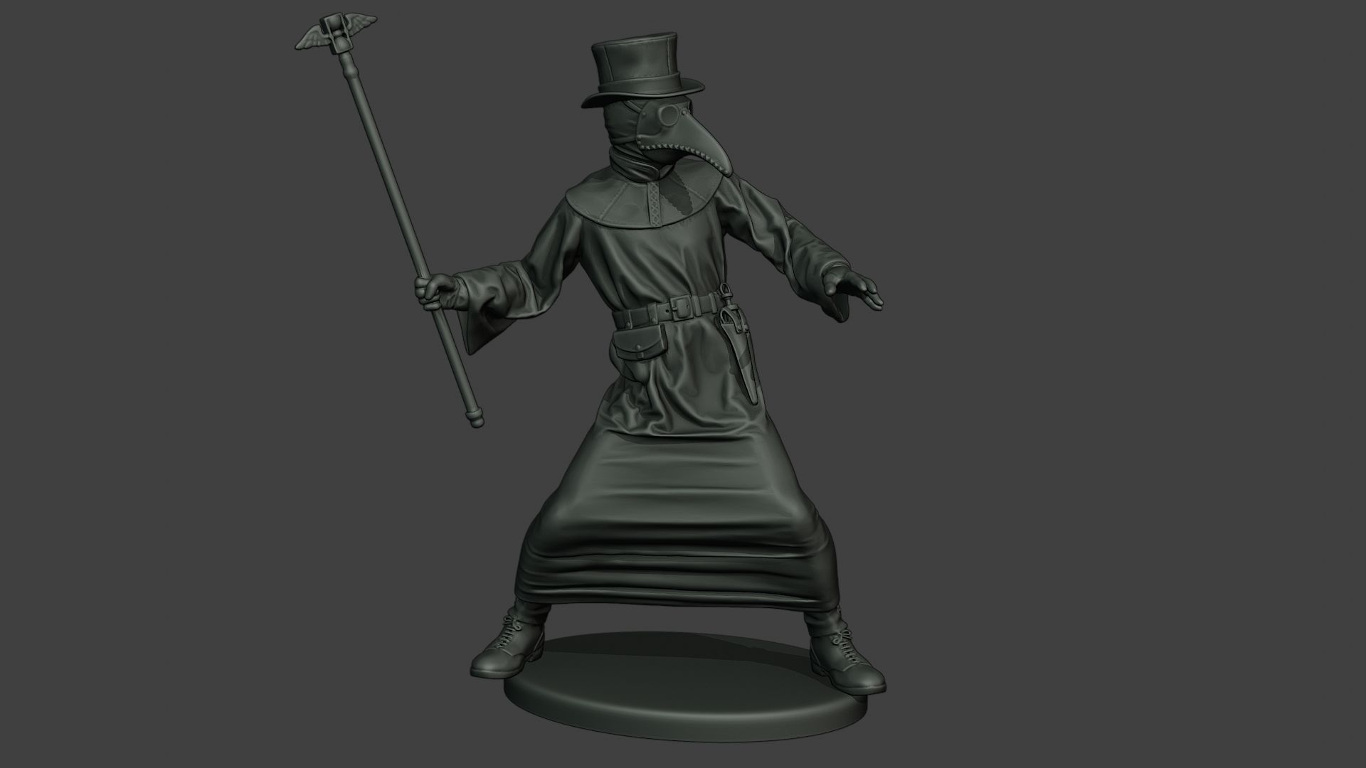 Hans Plague Doctor PDS006 3D print model_9