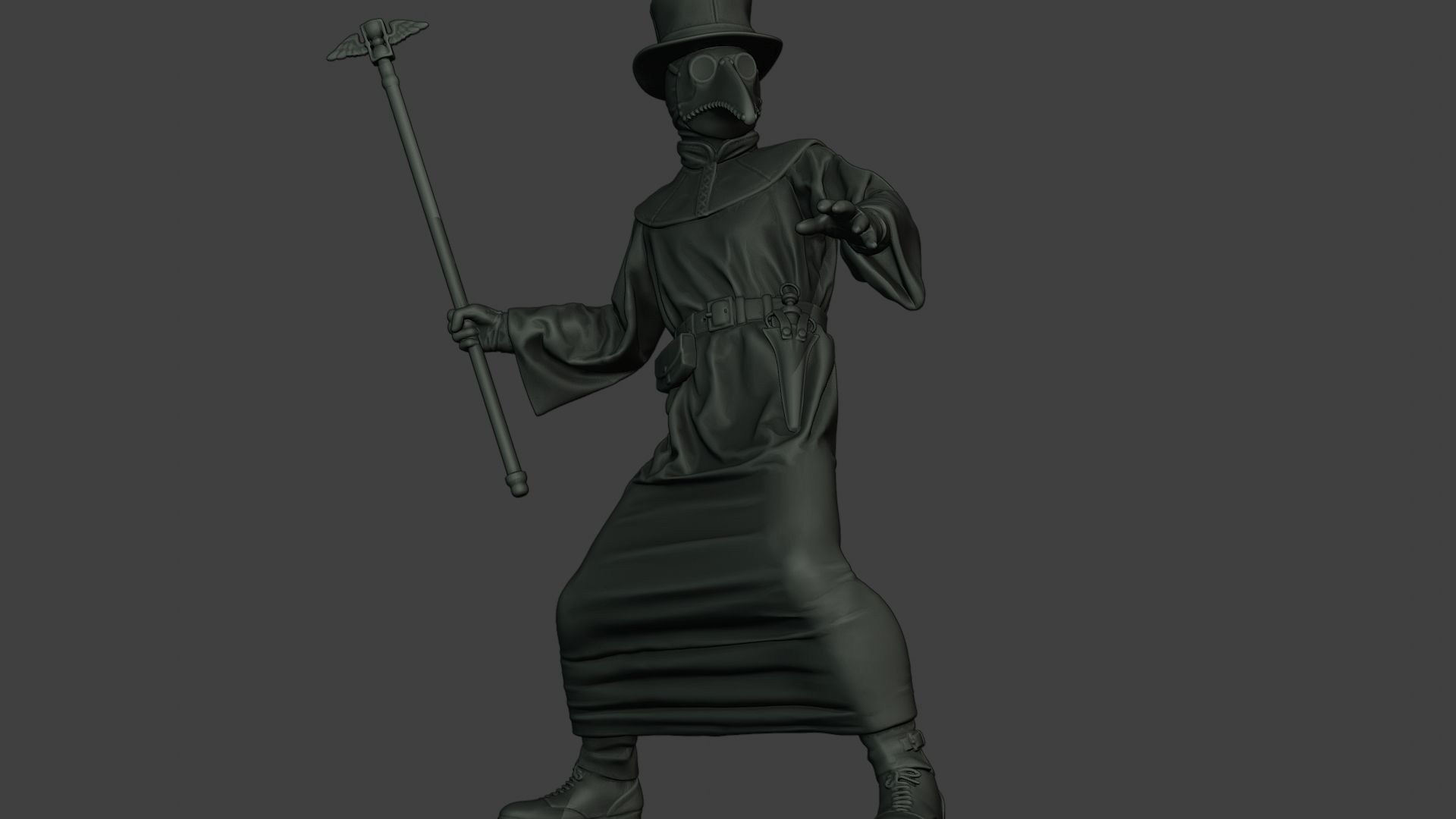Hans Plague Doctor PDS006 3D print model_13