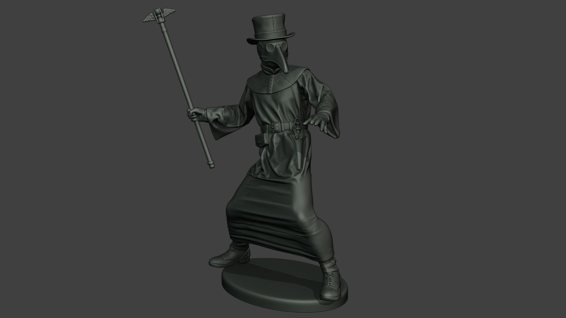 Hans Plague Doctor PDS006 3D print model_10