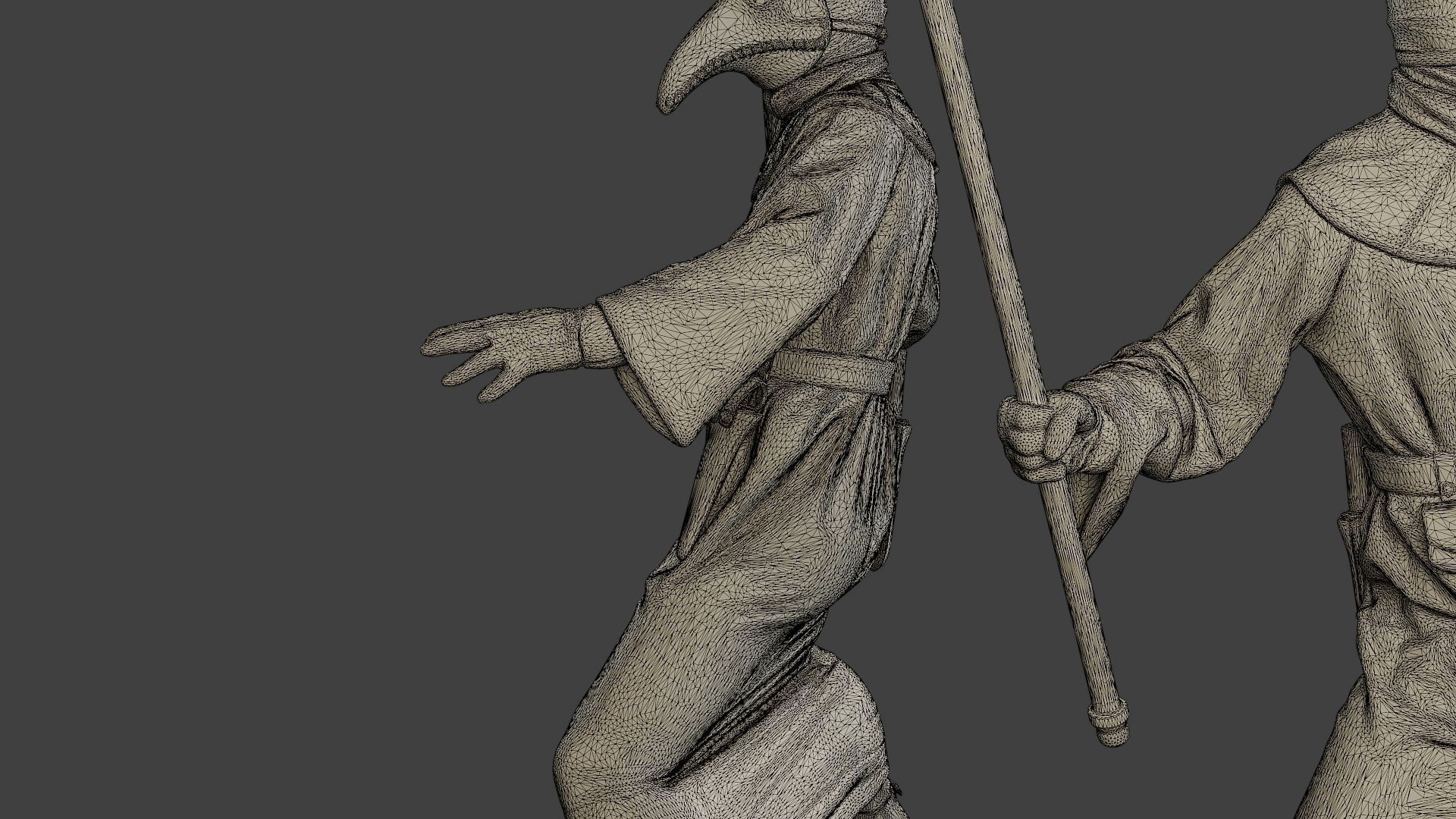 Hans Plague Doctor PDS006 3D print model_12