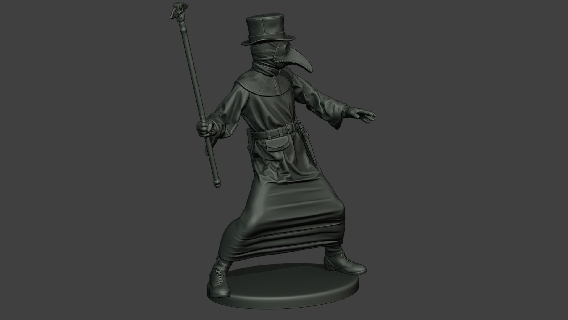 Hans Plague Doctor PDS006 3D print model_8