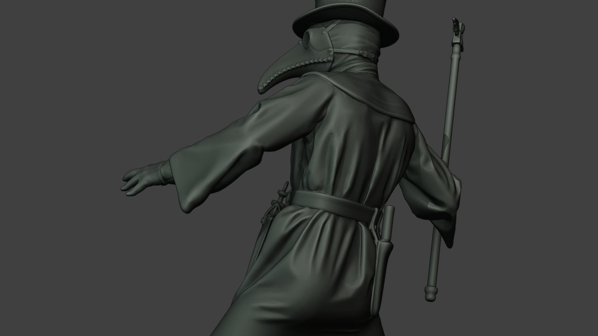 Hans Plague Doctor PDS006 3D print model_17