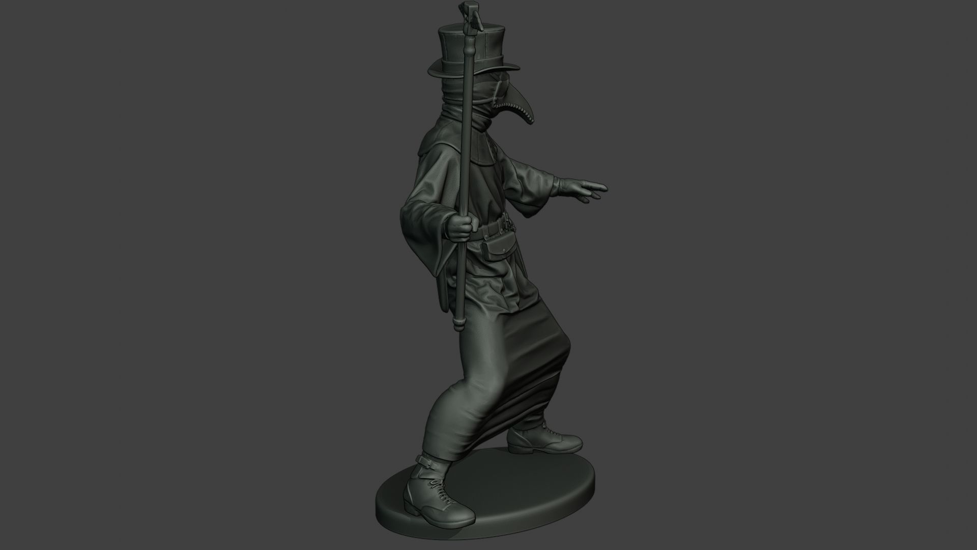 Hans Plague Doctor PDS006 3D print model_7