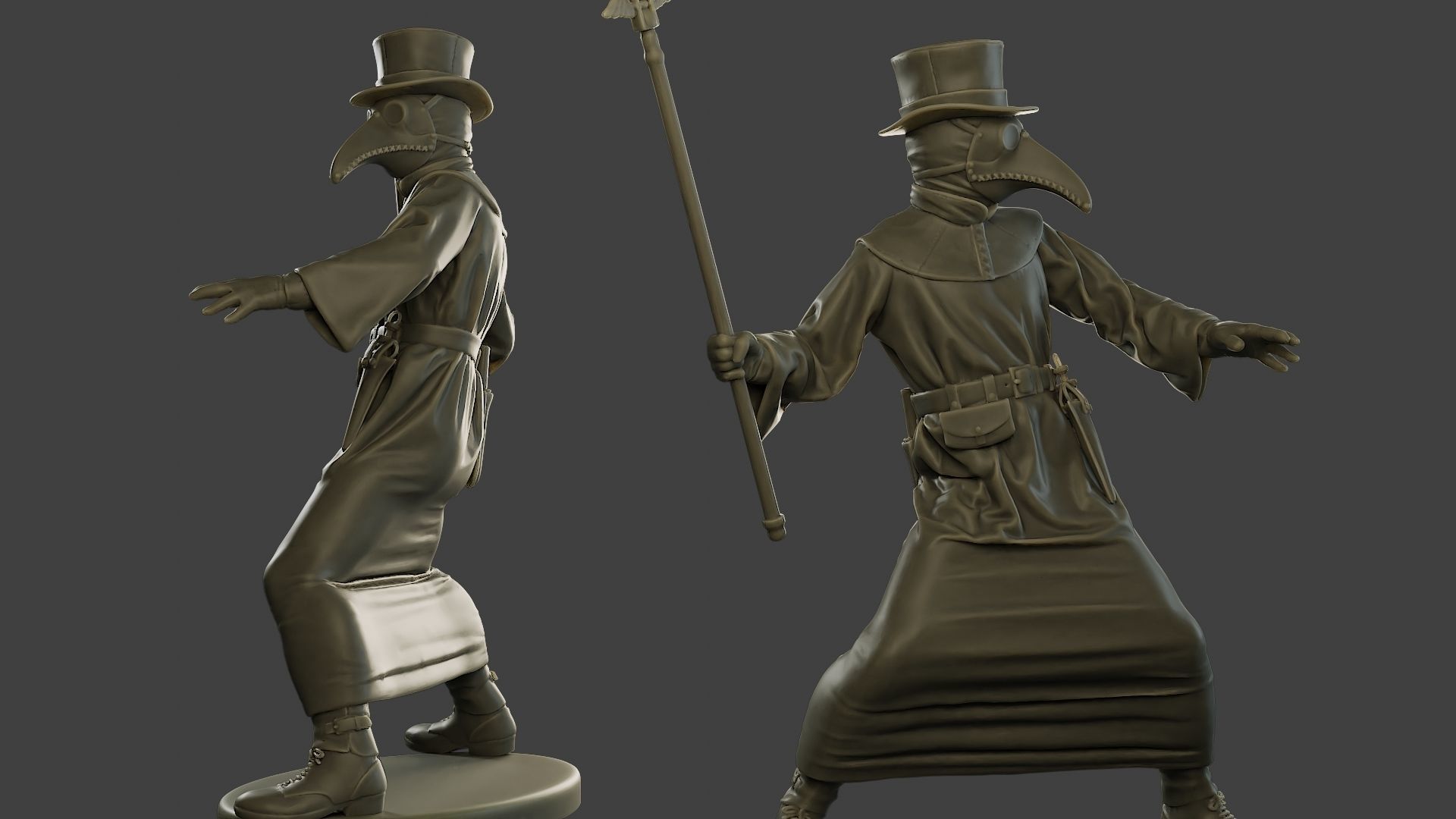 Hans Plague Doctor PDS006 3D print model_1