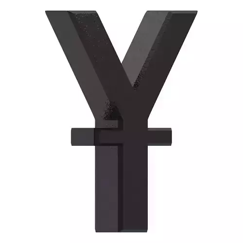 Chinese Yuan Currency Symbol Plastic